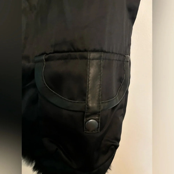 Gianfranco Rossi Womens Reversible Vest Rabbit Fur-Satin Bodice Sweater Sz Small - Picture 4 of 11